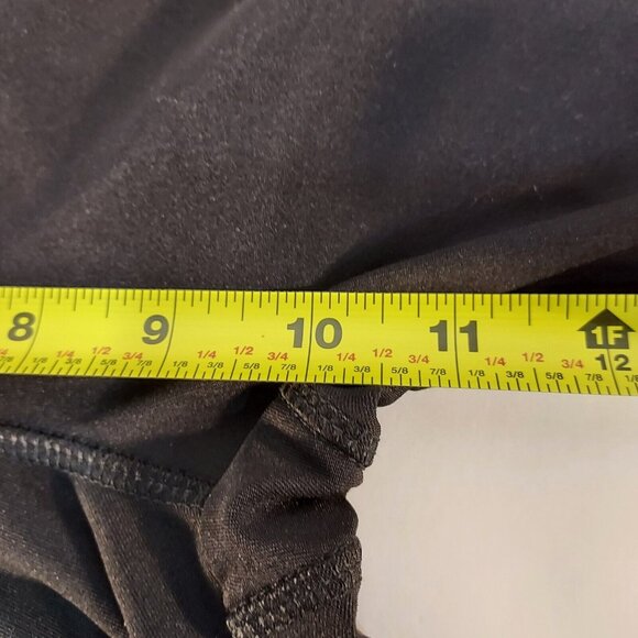 Yoga Moisture Wicking Black Crop Leggings With Peach Band Size Medium Women's - Picture 7 of 9